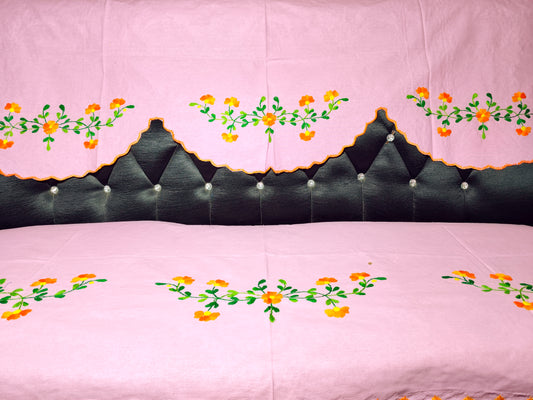 Hand Embroidered Sofa Cover (3+1+1 Seater)