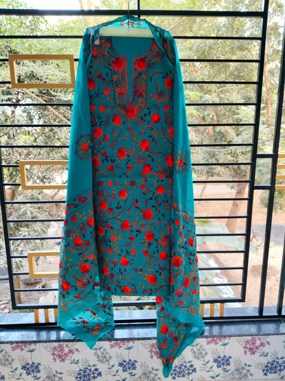 Chikonwala's Exclusive Hand Embroidered Fulkari Dress