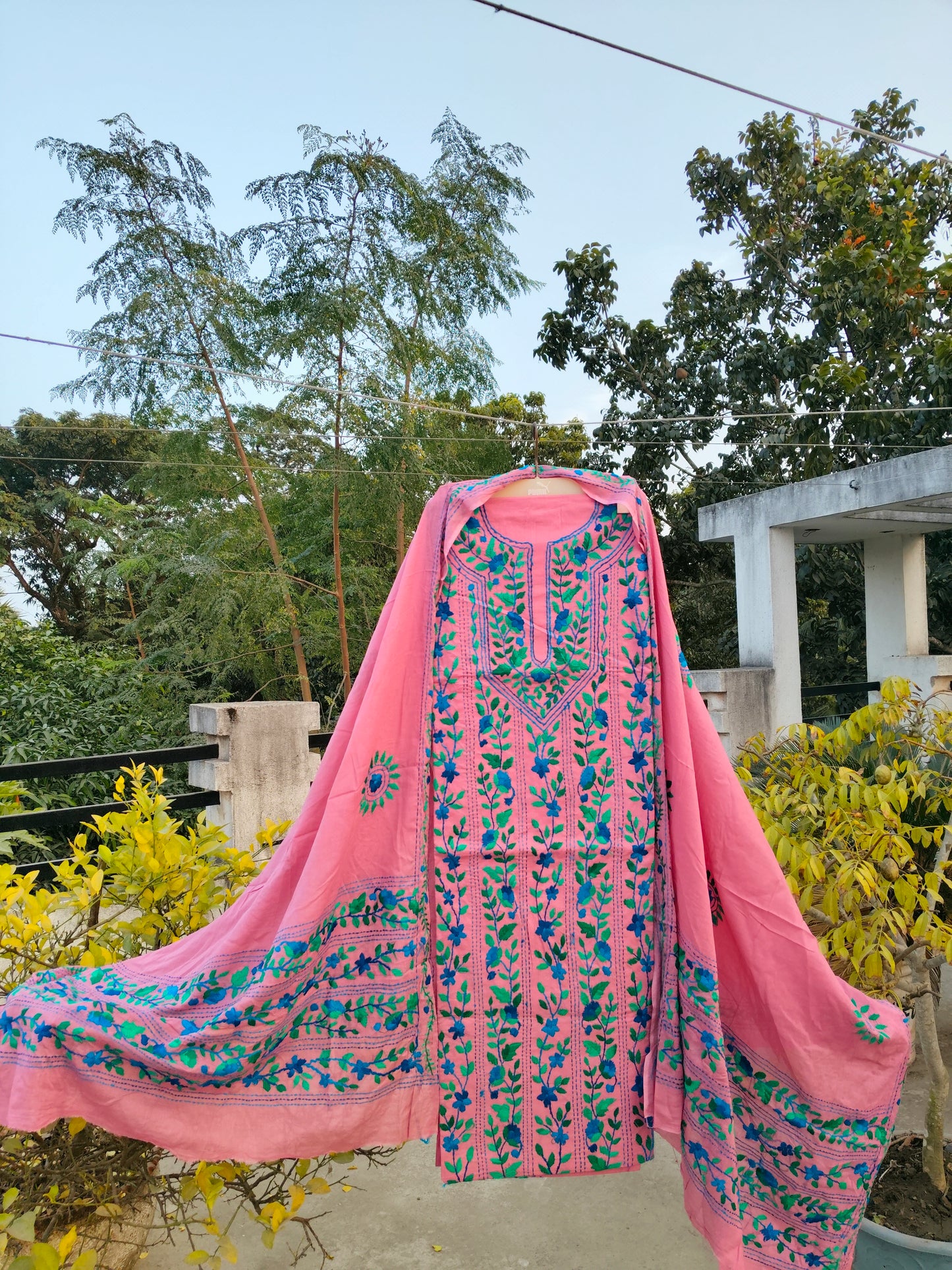 Chikonwala's Exclusive Hand Embroidered Fulkari Dress