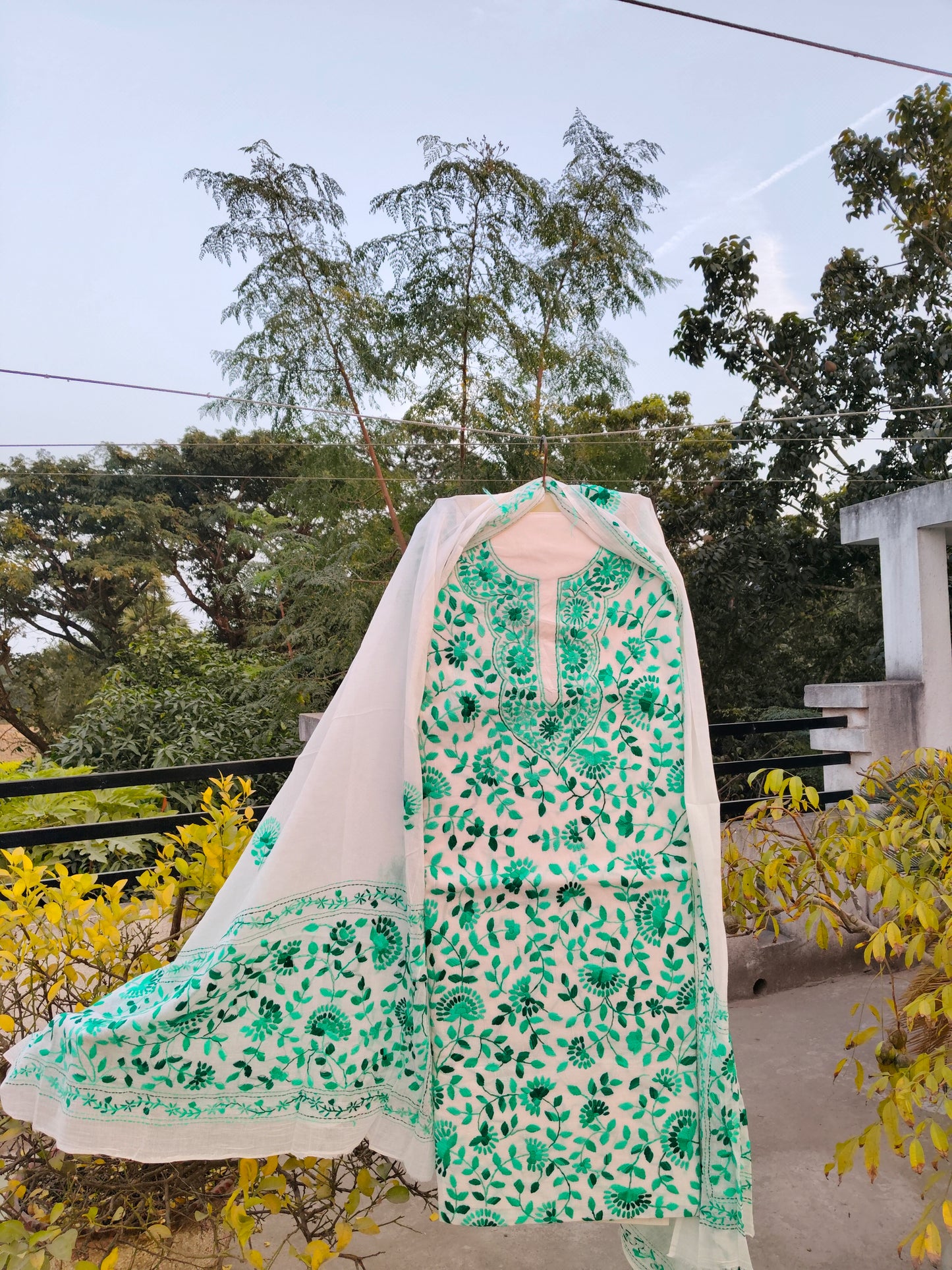 Chikonwala's Exclusive Hand Embroidered Fulkari Dress