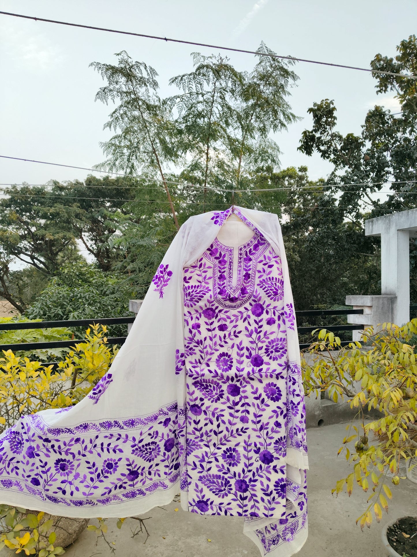 Chikonwala's Exclusive Hand Embroidered Fulkari Dress