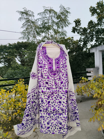 Chikonwala's Exclusive Hand Embroidered Fulkari Dress