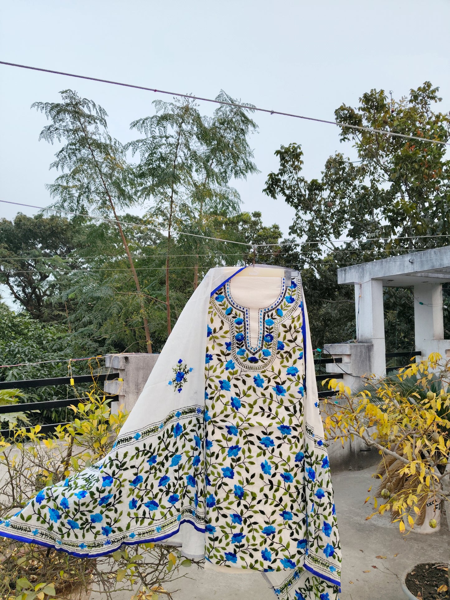 Chikonwala's Exclusive Hand Embroidered Fulkari Dress