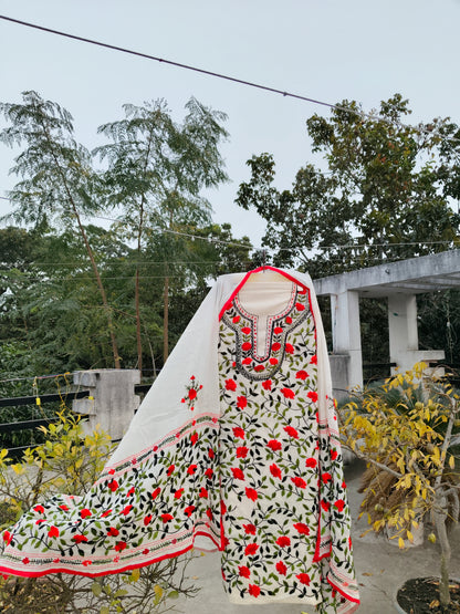 Chikonwala's Exclusive Hand Embroidered Fulkari Dress