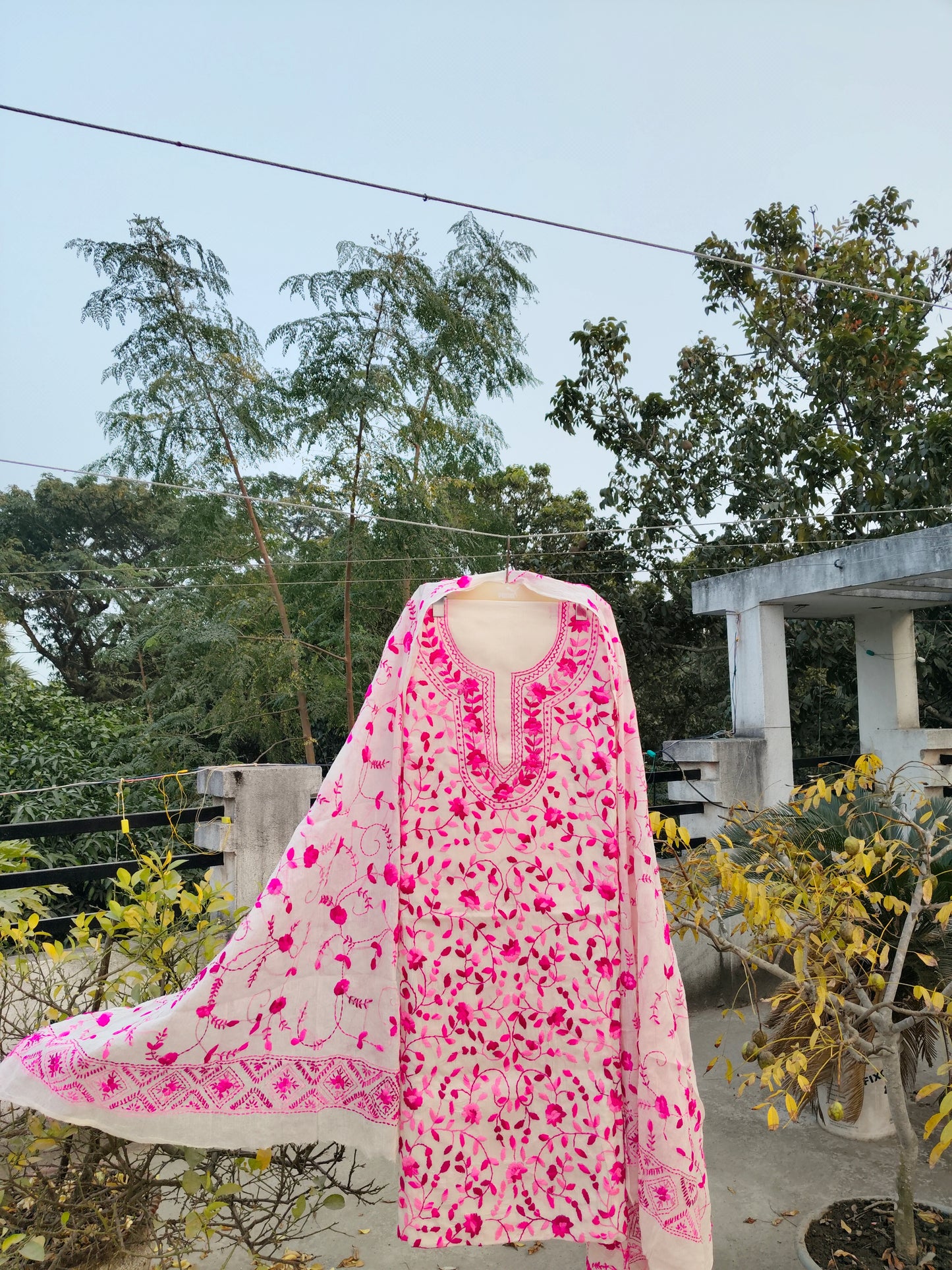 Chikonwala's Exclusive Hand Embroidered Fulkari Dress