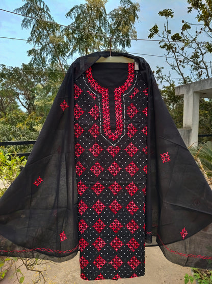 Chikonwala's Exclusive Hand Embroidered Bedding Dress Material