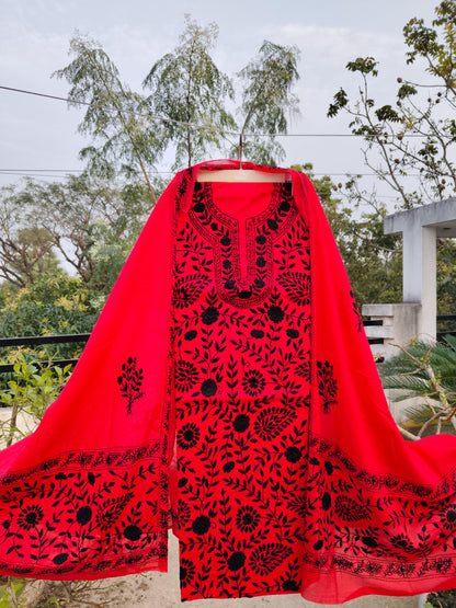 Chikonwala's Exclusive Hand Embroidered Fulkari Dress