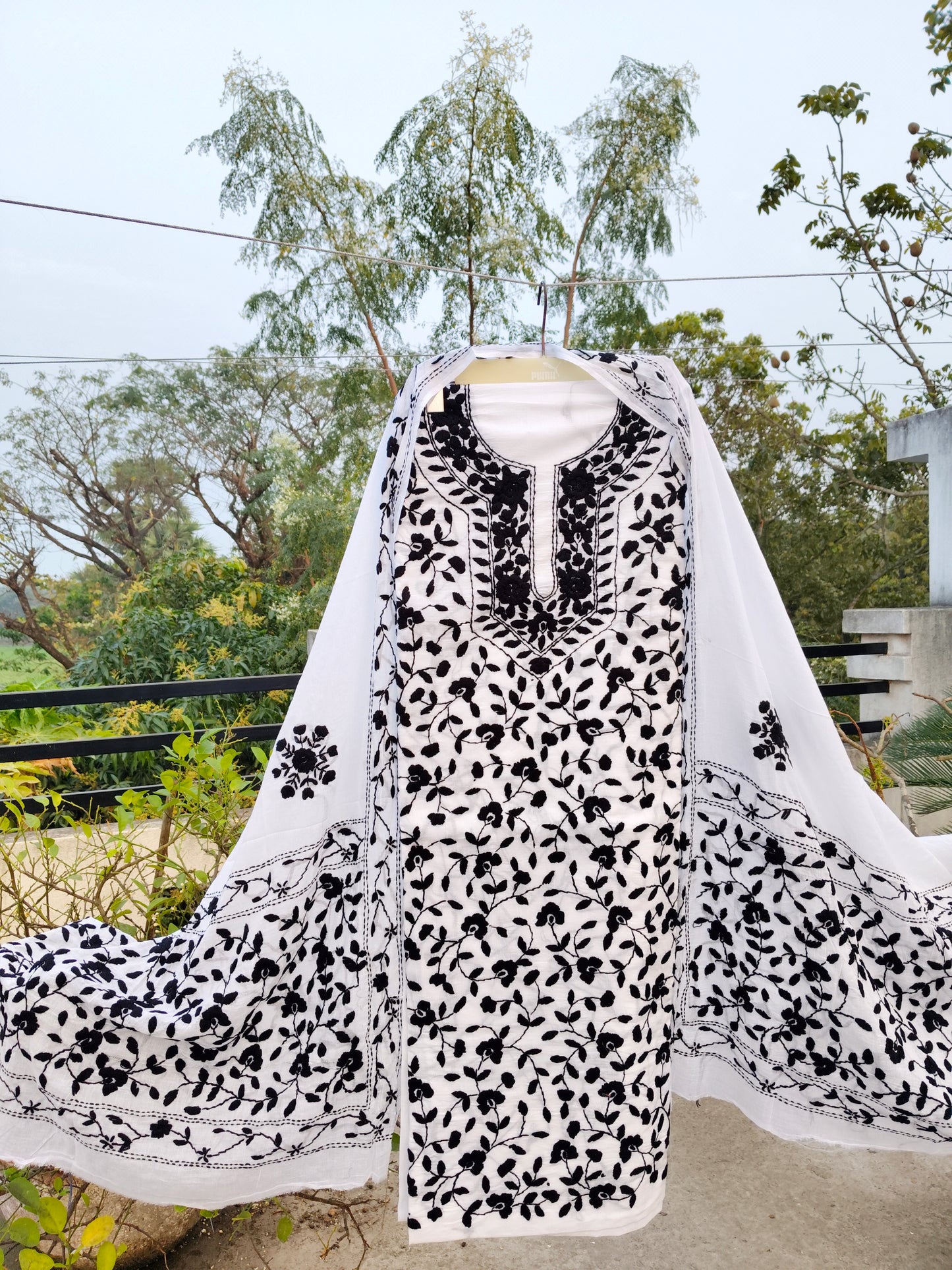 Chikonwala's Exclusive Hand Embroidered Fulkari Dress