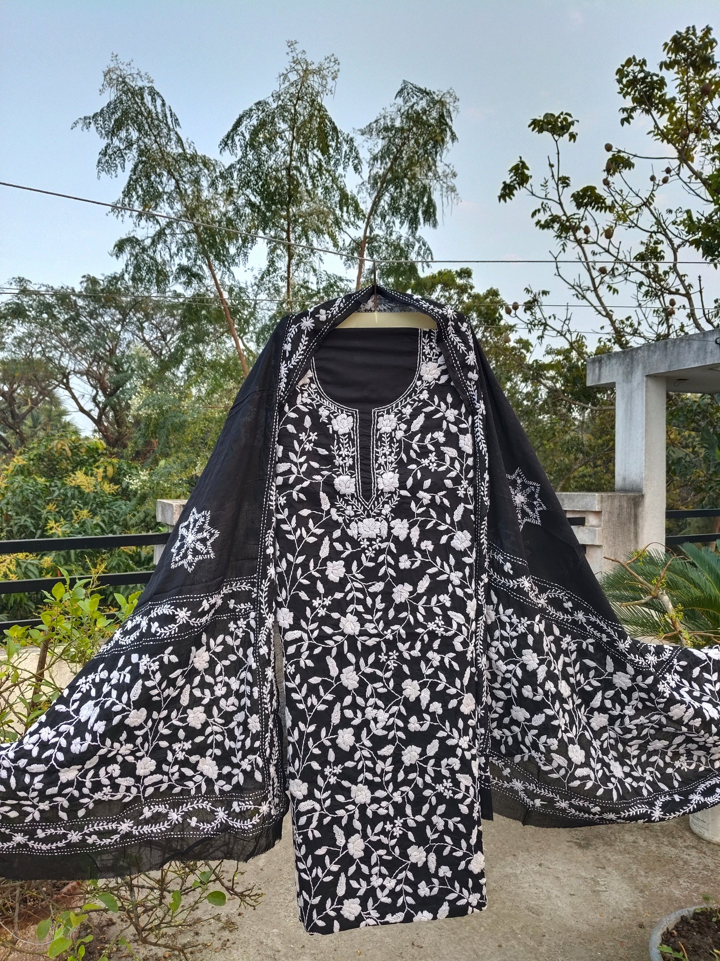 Chikonwala's Exclusive Hand Embroidered Fulkari Dress