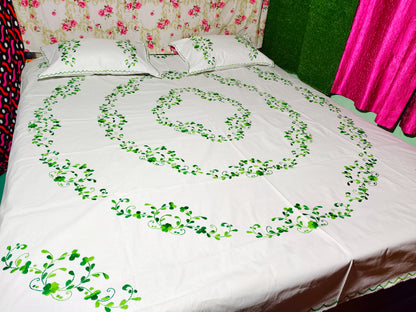 Chikonwala's Hand Embroidered Floral Design Bedsheet