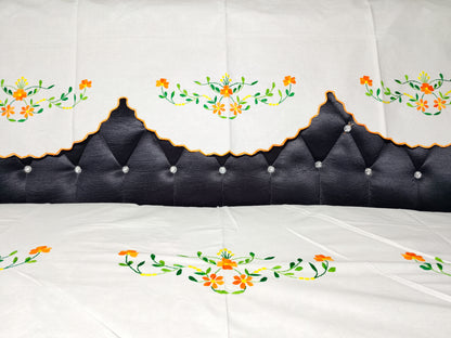 Hand Embroidered Sofa Cover (3+1+1 Seater)