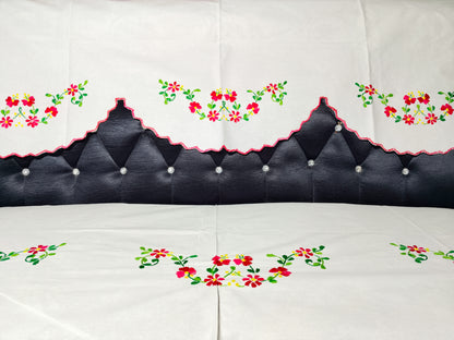 Hand Embroidered Sofa Cover (3+1+1 Seater)