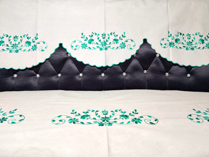 Hand Embroidered Sofa Cover (3+1+1 Seater)