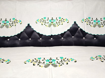Hand Embroidered Sofa Cover (3+1+1 Seater)