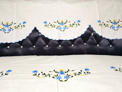 Hand Embroidered Sofa Cover (3+1+1 Seater)