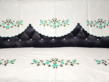 Hand Embroidered Sofa Cover (3+1+1 Seater)