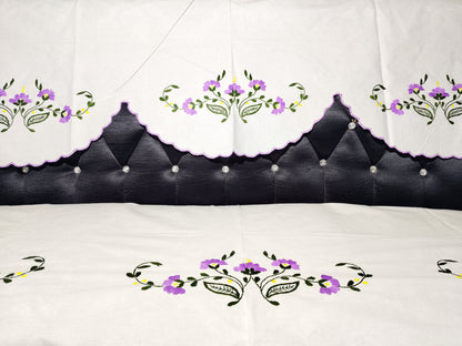 Hand Embroidered Sofa Cover (3+1+1 Seater)