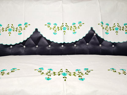 Hand Embroidered Sofa Cover (3+1+1 Seater)