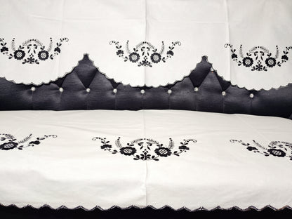 Hand Embroidered Sofa Cover (3+1+1 Seater)