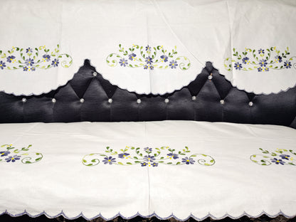 Hand Embroidered Sofa Cover (3+1+1 Seater)