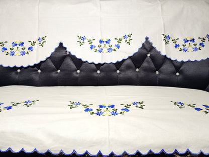 Hand Embroidered Sofa Cover (3+1+1 Seater)
