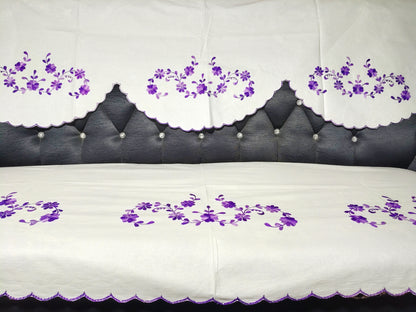 Hand Embroidered Sofa Cover (3+1+1 Seater)