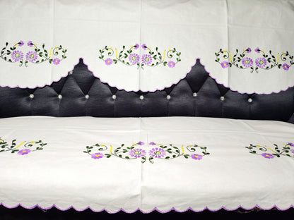 Hand Embroidered Sofa Cover (3+1+1 Seater)