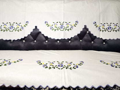 Hand Embroidered Sofa Cover (3+1+1 Seater)