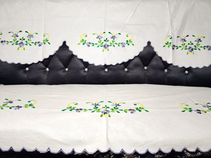 Hand Embroidered Sofa Cover (3+1+1 Seater)