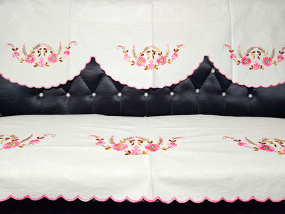 Hand Embroidered Sofa Cover (3+1+1 Seater)