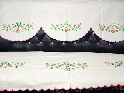 Hand Embroidered Sofa Cover (3+1+1 Seater)