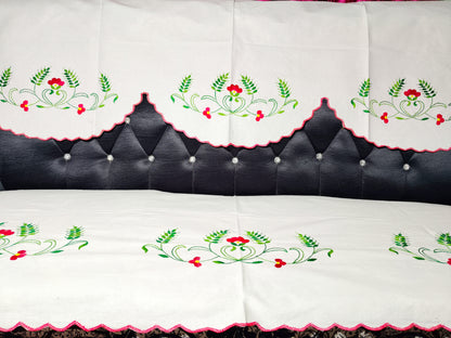 Hand Embroidered Sofa Cover (3+1+1 Seater)