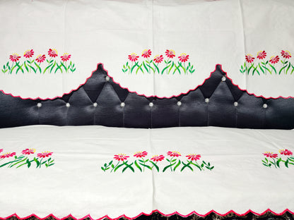 Hand Embroidered Sofa Cover (3+1+1 Seater)