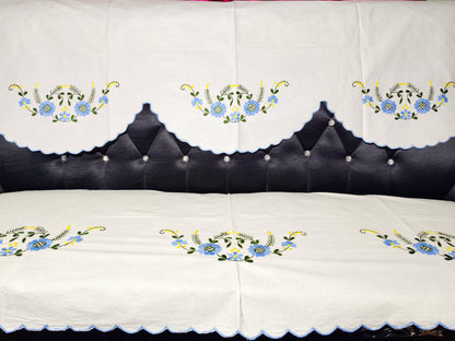 Hand Embroidered Sofa Cover (3+1+1 Seater)