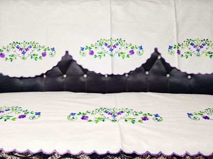 Hand Embroidered Sofa Cover (3+1+1 Seater)