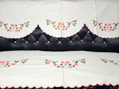 Hand Embroidered Sofa Cover (3+1+1 Seater)