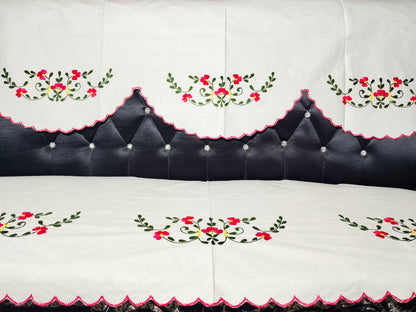 Hand Embroidered Sofa Cover (3+1+1 Seater)
