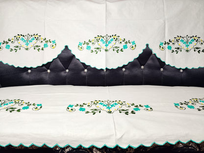 Hand Embroidered Sofa Cover (3+1+1 Seater)