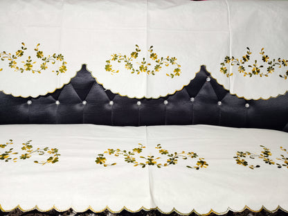 Hand Embroidered Sofa Cover (3+1+1 Seater)