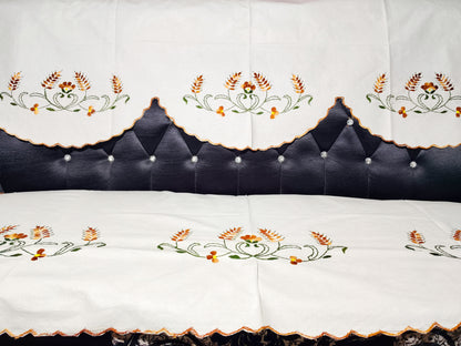 Hand Embroidered Sofa Cover (3+1+1 Seater)