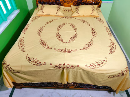 Chikonwala's Hand Embroidered Pure Cotton Bedsheet