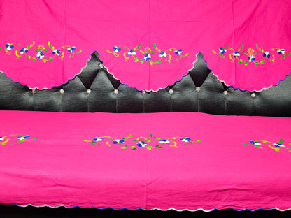 Hand Embroidered Sofa Cover (3+1+1 Seater)