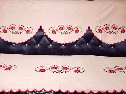 Hand Embroidered Sofa Cover (3+1+1 Seater)
