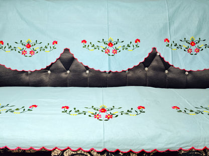 Hand Embroidered Sofa Cover (3+1+1 Seater)