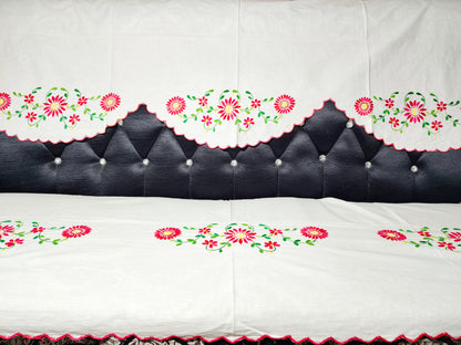 Hand Embroidered Sofa Cover (3+1+1 Seater)