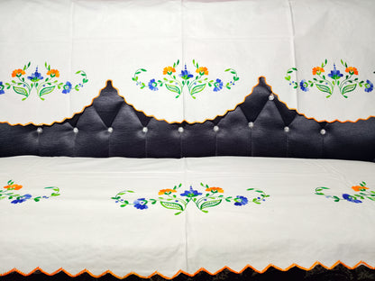 Hand Embroidered Sofa Cover (3+1+1 Seater)