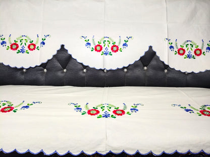Hand Embroidered Sofa Cover (3+1+1 Seater)