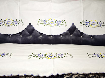 Hand Embroidered Sofa Cover (3+1+1 Seater)