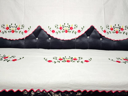 Hand Embroidered Sofa Cover (3+1+1 Seater)