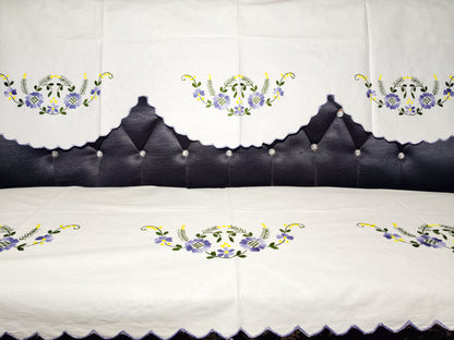 Hand Embroidered Sofa Cover (3+1+1 Seater)